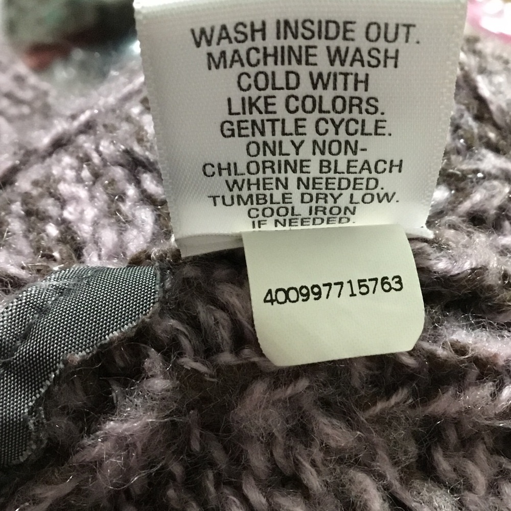 Simply Vera Vera Wang Cable Knit Funnel Sweater  Demitasse  Size XL - Picture 8 of 8